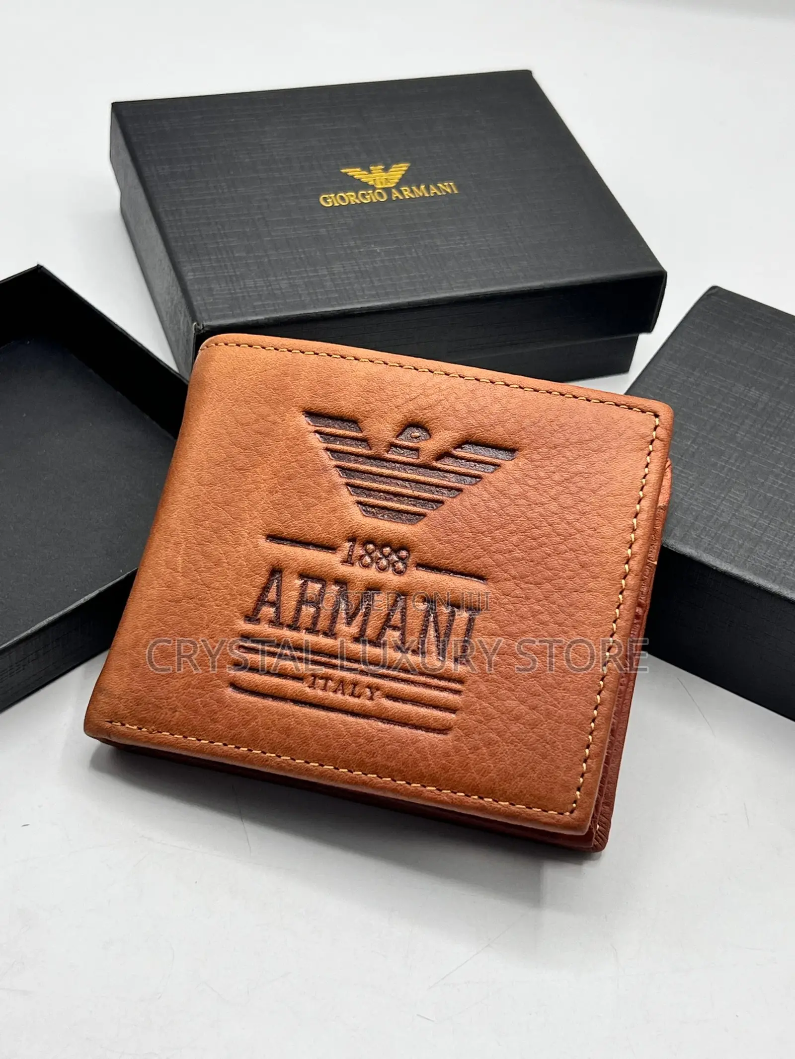 Armani Quality Luxury Men Genuine Leather Wallet