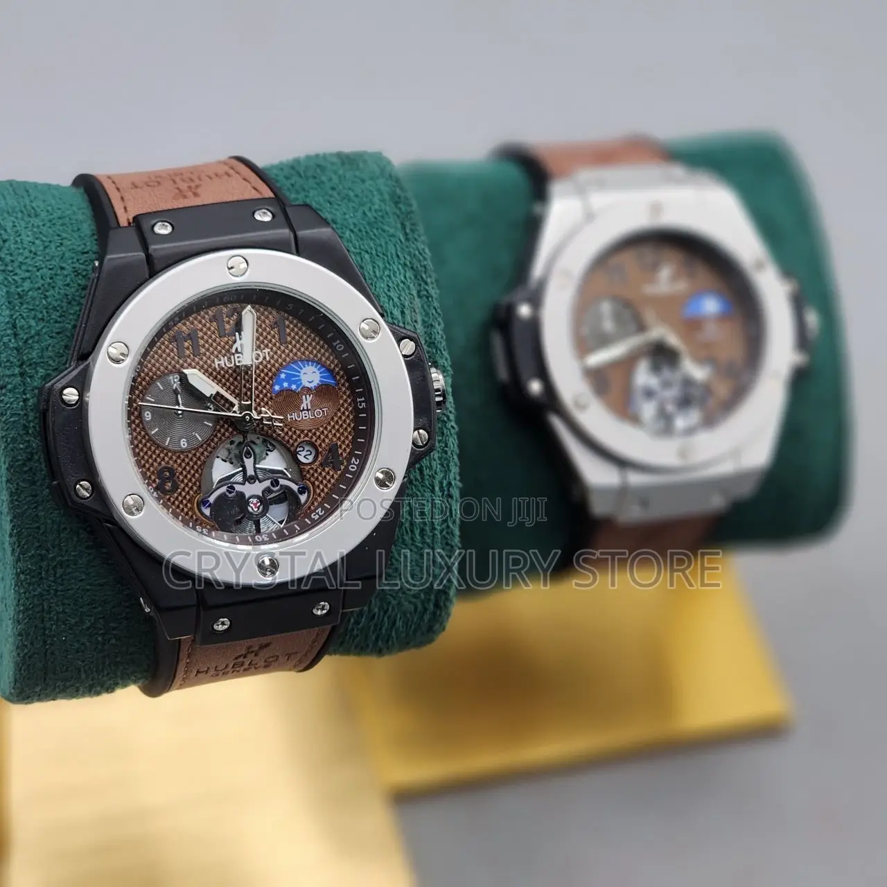 Hublot Quality Men Genuine Leather Wristwatch