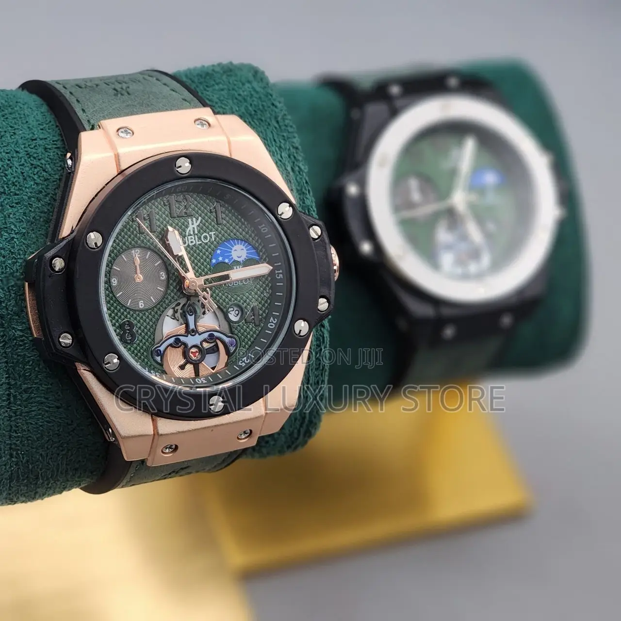 Hublot Quality Men Genuine Leather Wristwatch