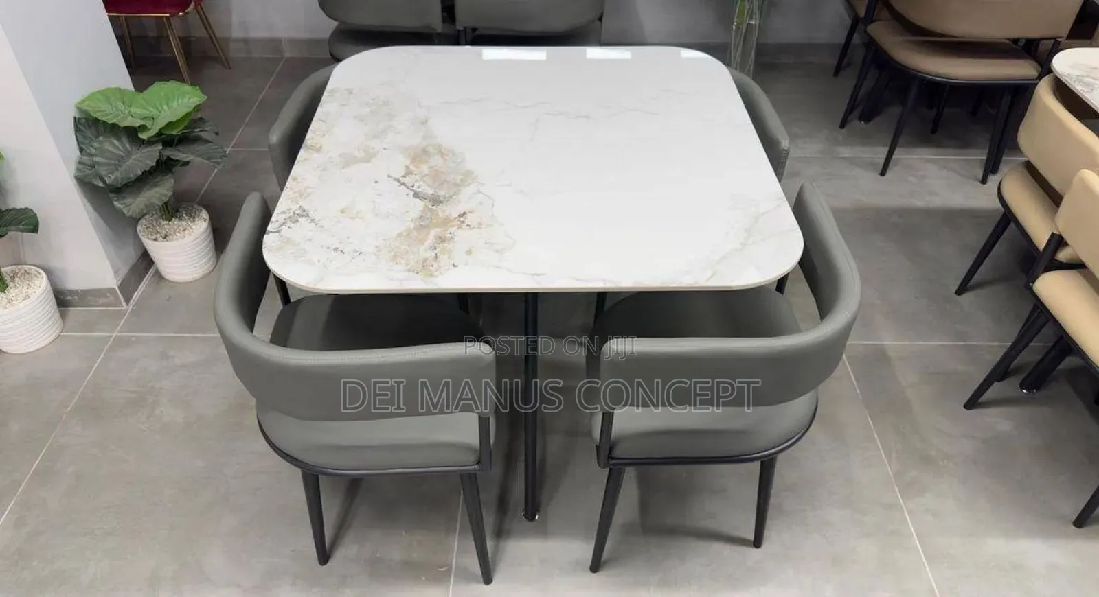 High Quality Detachable Marble Dining Table Set