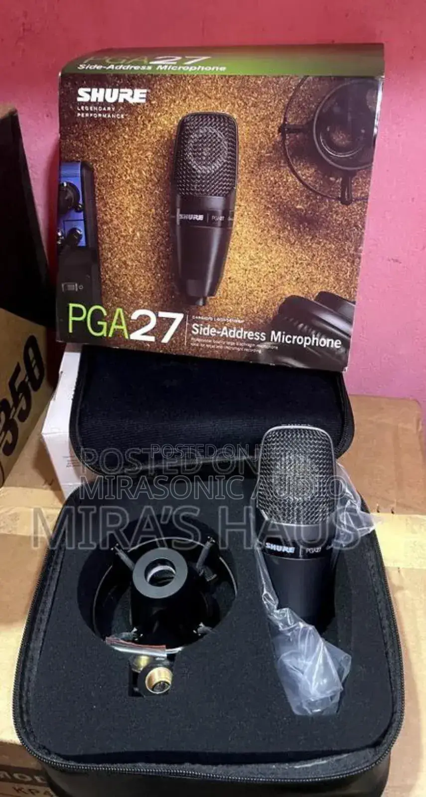 SHURE PGA27 Condenser Studio Microphone With Shock Mount