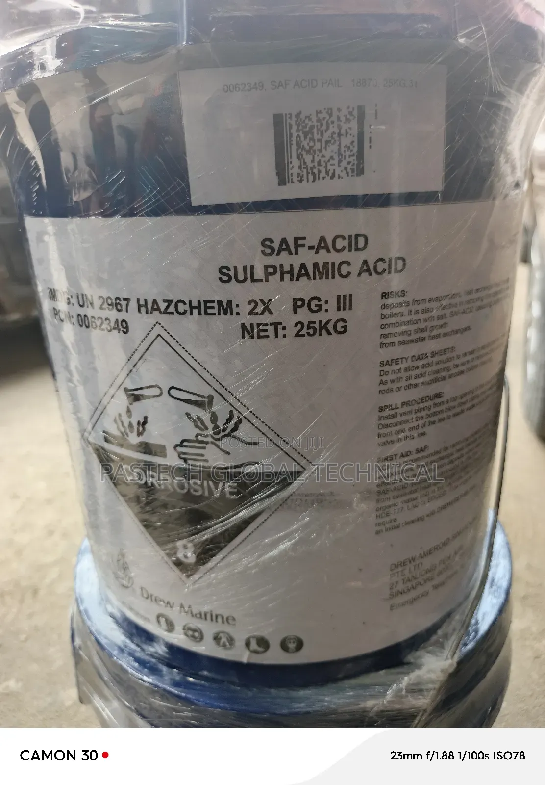 SAF-ACID Sulphamic Acid 25L Pail