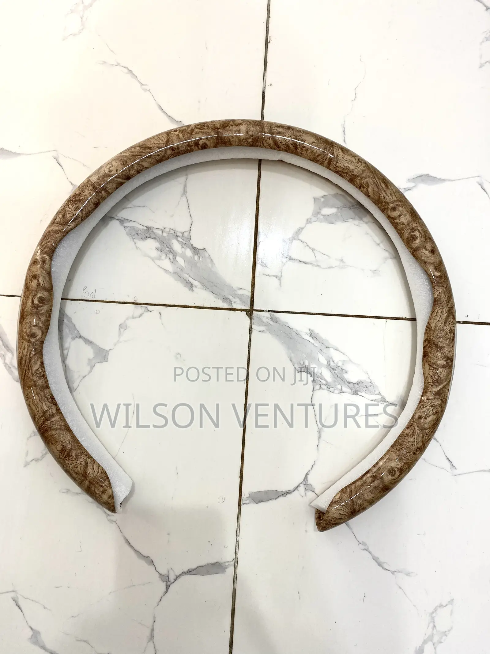 Cream Formica Steering Wheel Cover