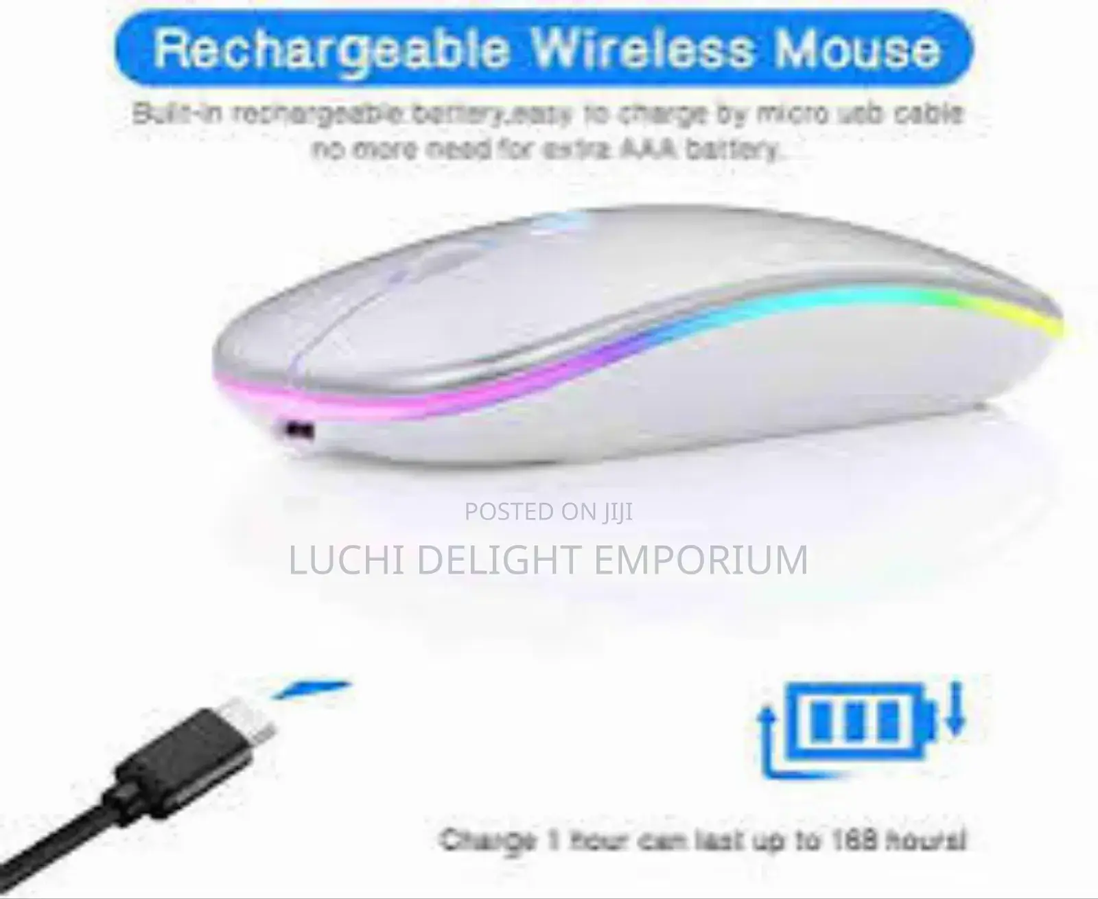 Led Wireless Rechargeable Mouse