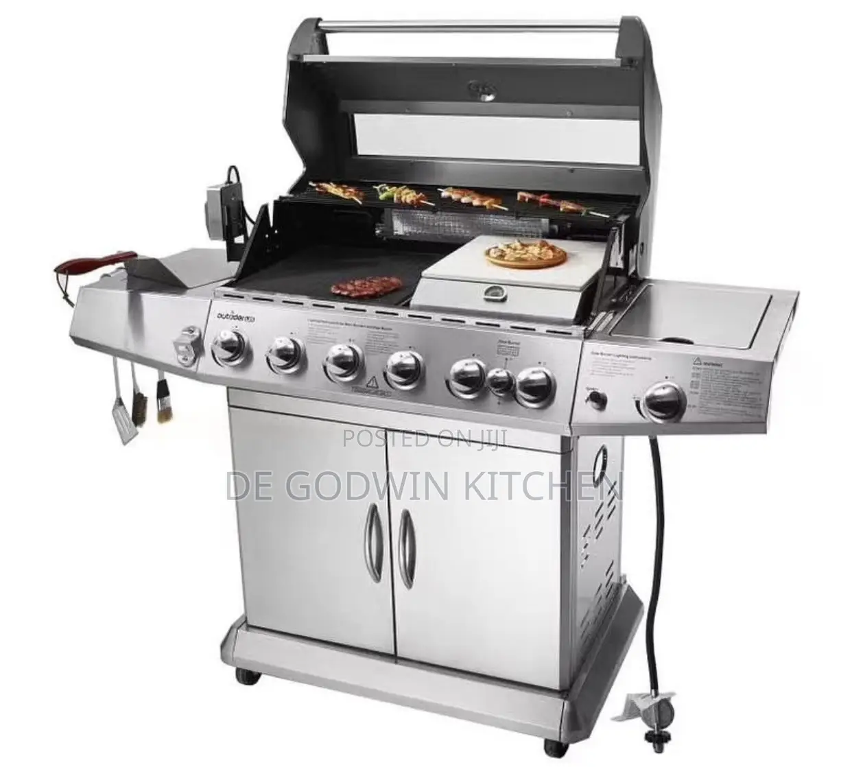 Luxury Stainless Steel Barbecue With Side Cooker