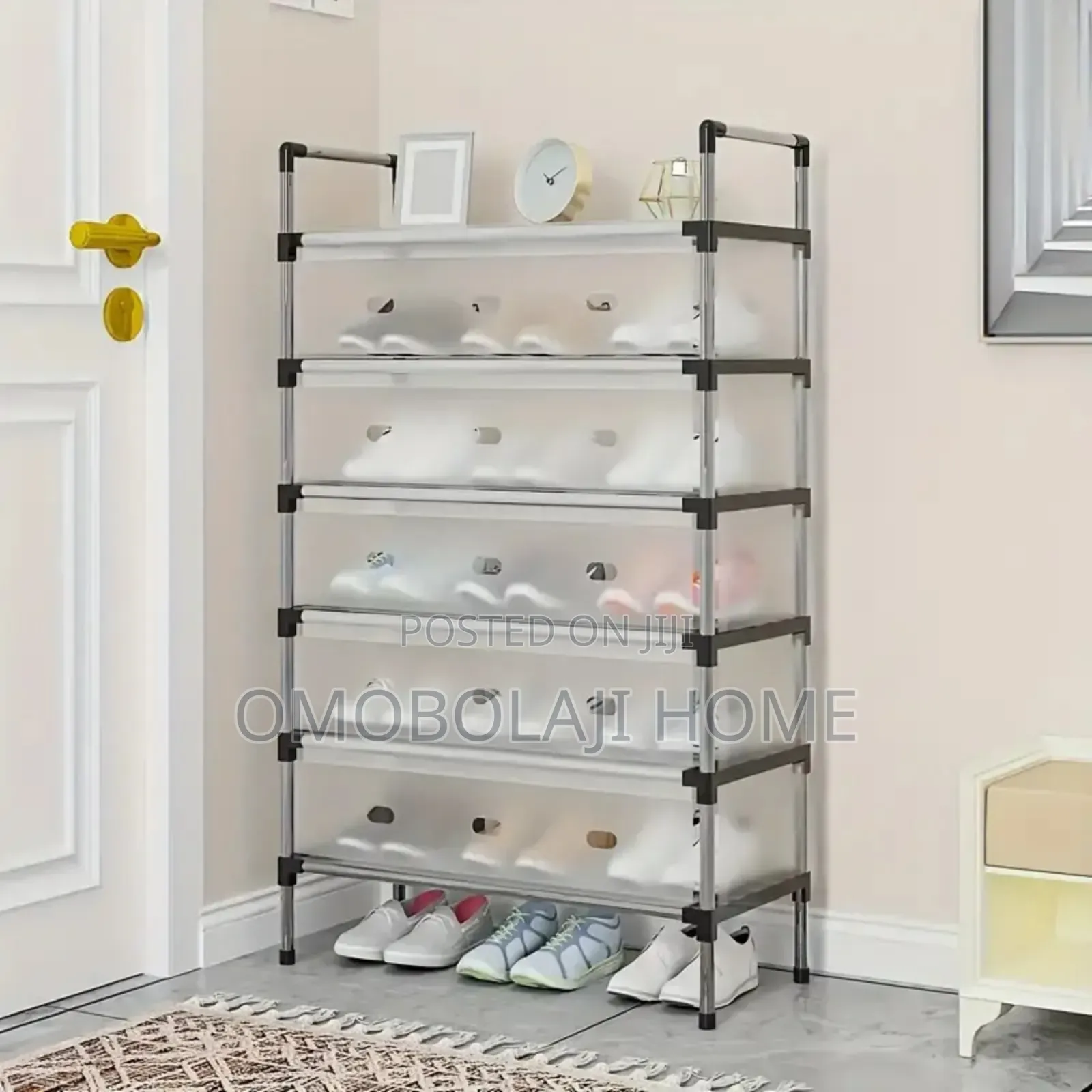 7 , 6 , 5 Layers Shoe Rack With Plastic Cover