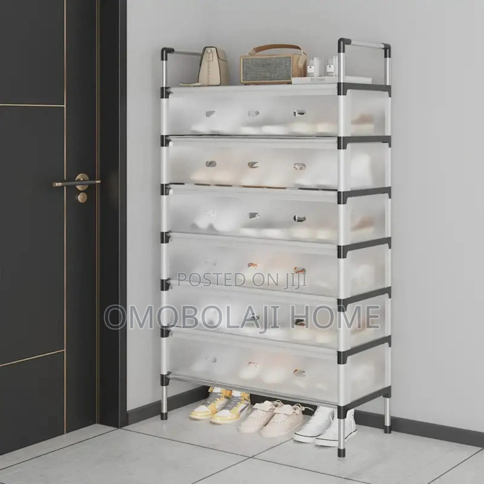 7 , 6 , 5 Layers Shoe Rack With Plastic Cover