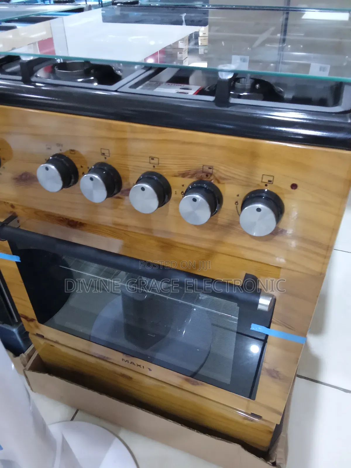 4+0 Maxi Wood Gas Cooker 4 Burners