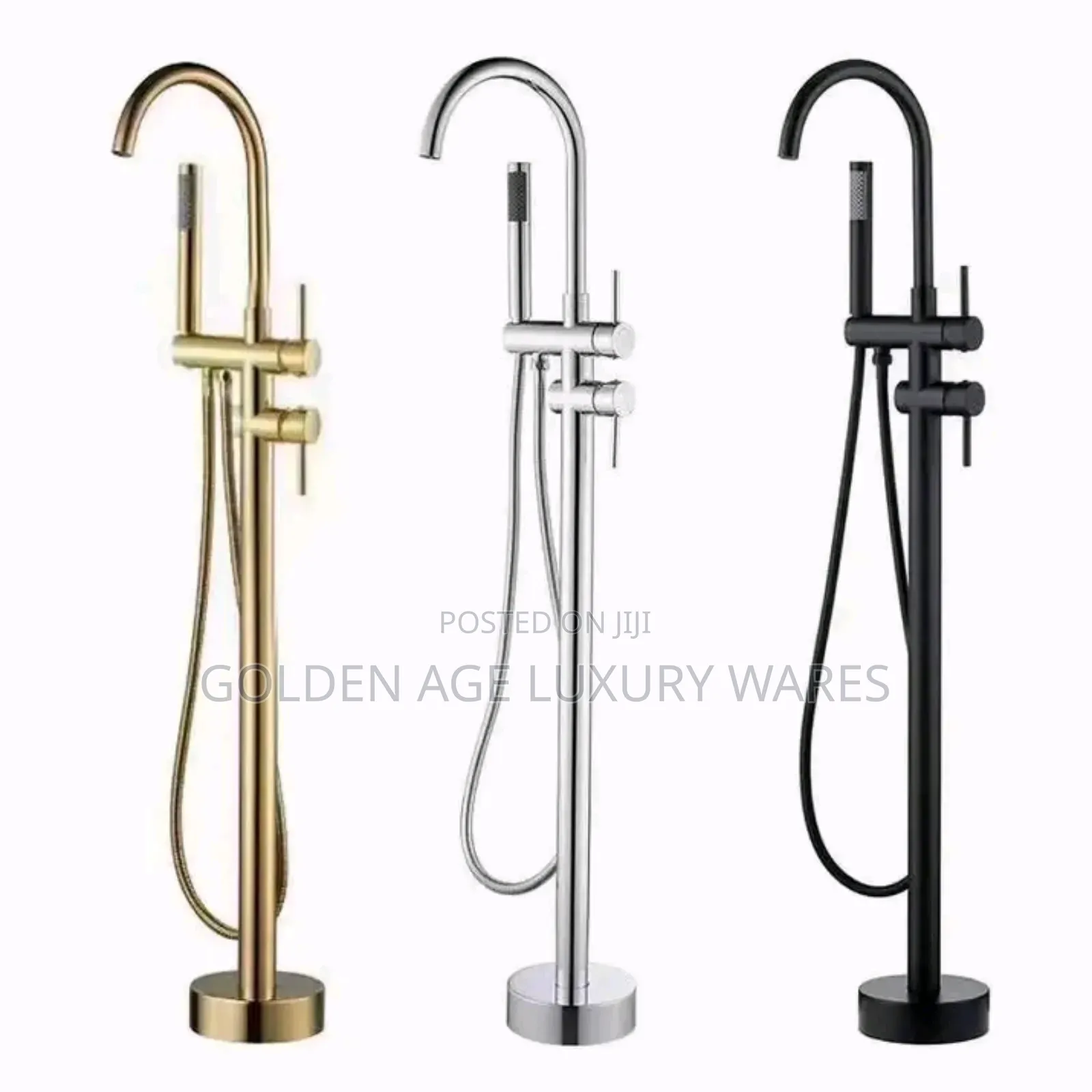 Round Free Standing Bathtub Mixer Tap