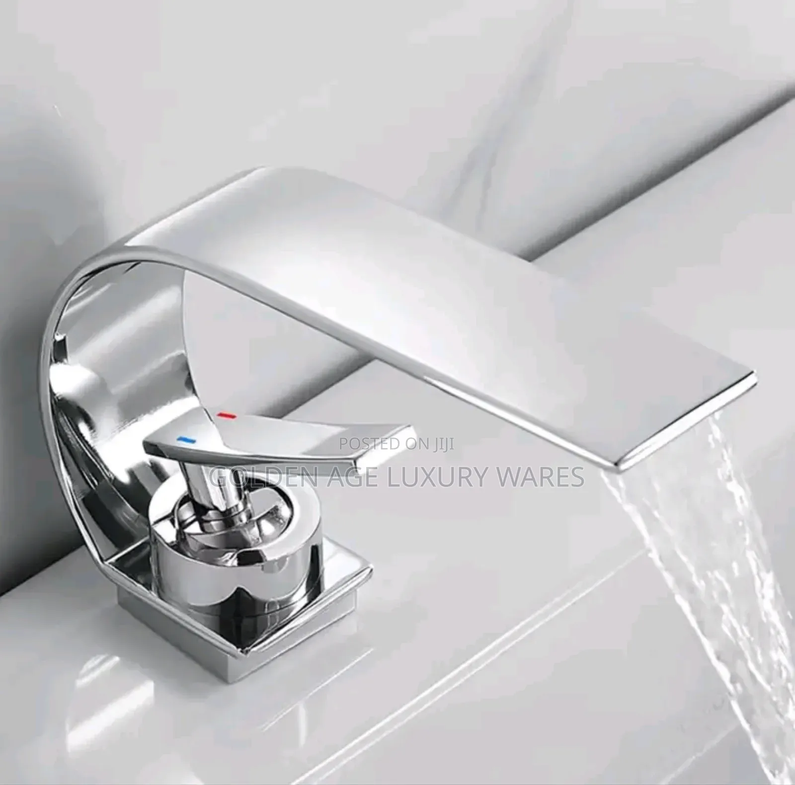 Chrome Curve Brass Basin Mixer