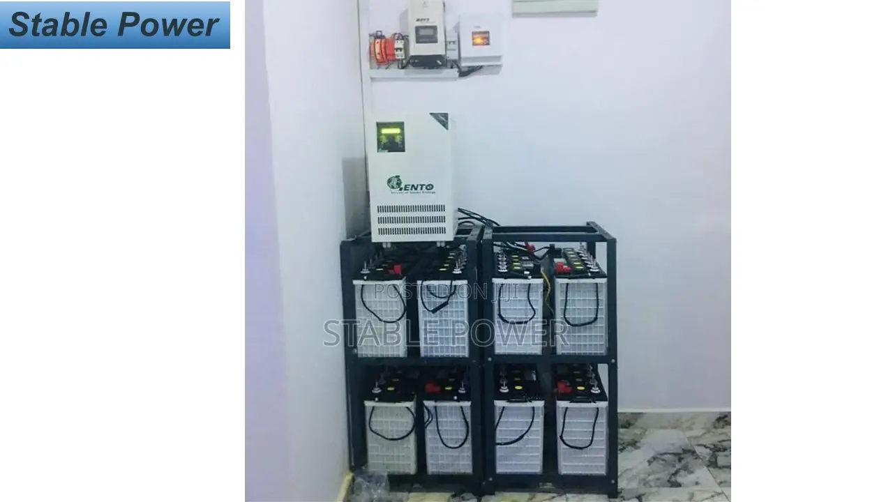 8 Batteries With 10kva Inverter and 16 Solar Panels