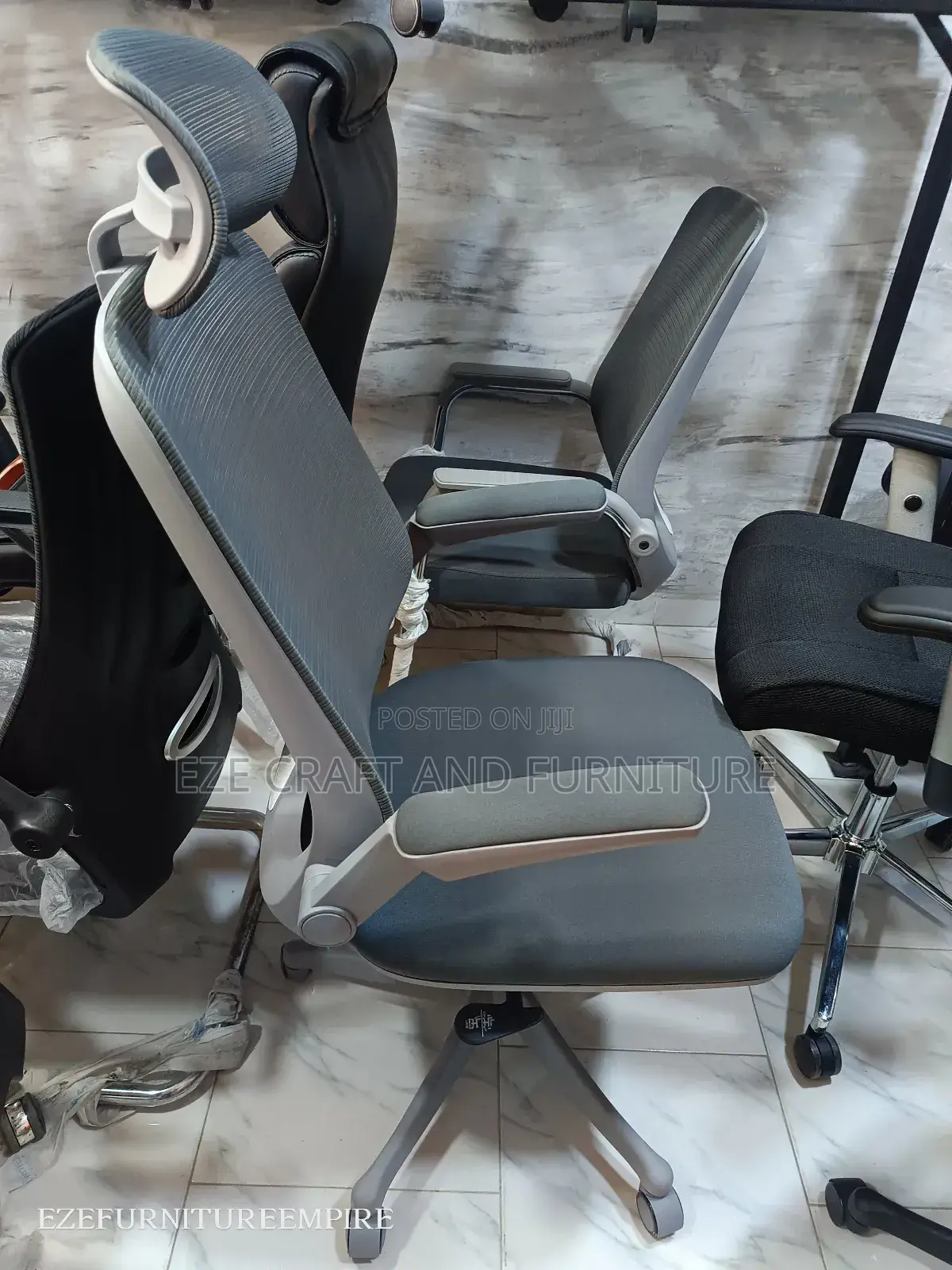 Ergonomic Adjustable Gray Office Chair