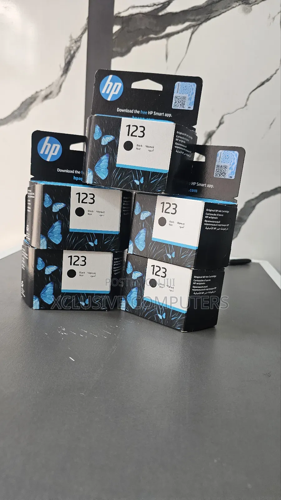 Genuine Hp Ink Catridge 123 Black