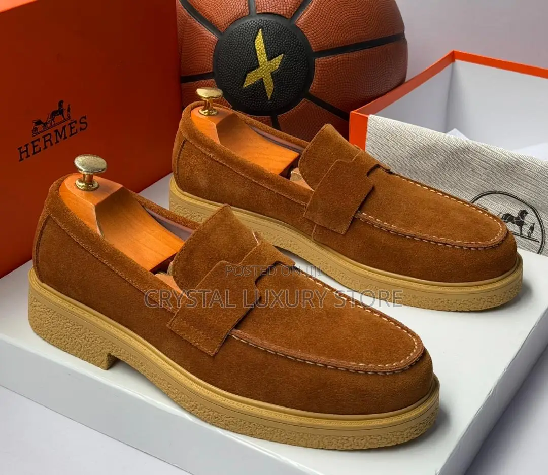 Hermes Quality Luxury Men Genuine Leather Shoe