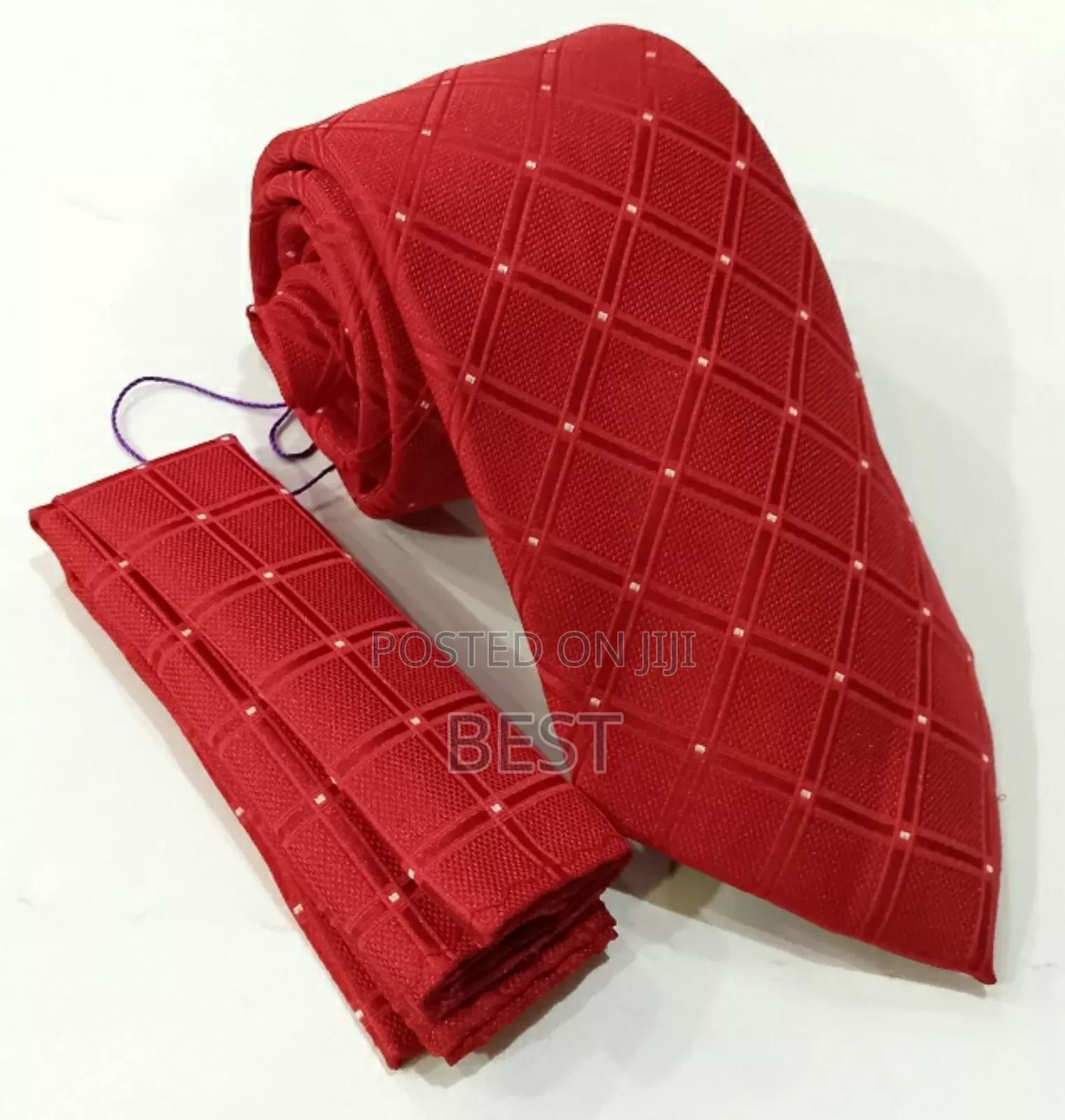 Pattern Quality Long Neck Ties With Pocket Square
