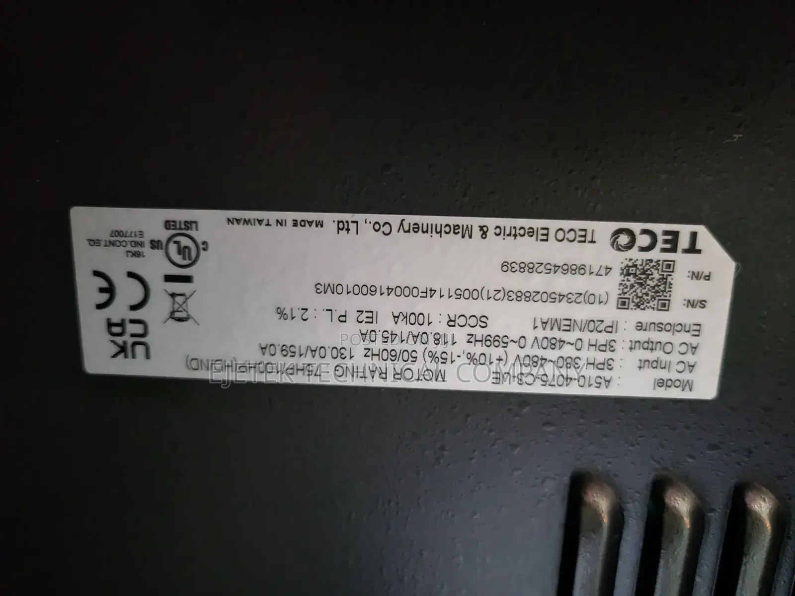 Teco 55kw/75hp Inverter Drive