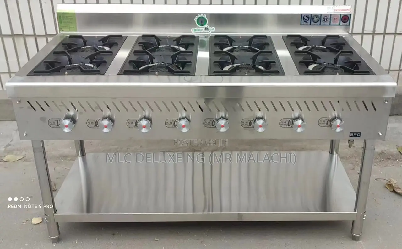 8 Burners Gas Cooker / Stainless 8B Blue Flame Gas Cooker