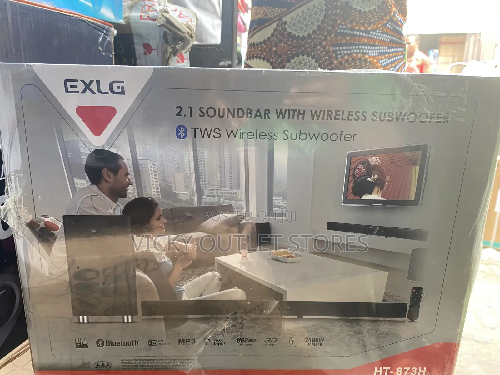 EXLG 2400watts High Powerful Bass Soundbar