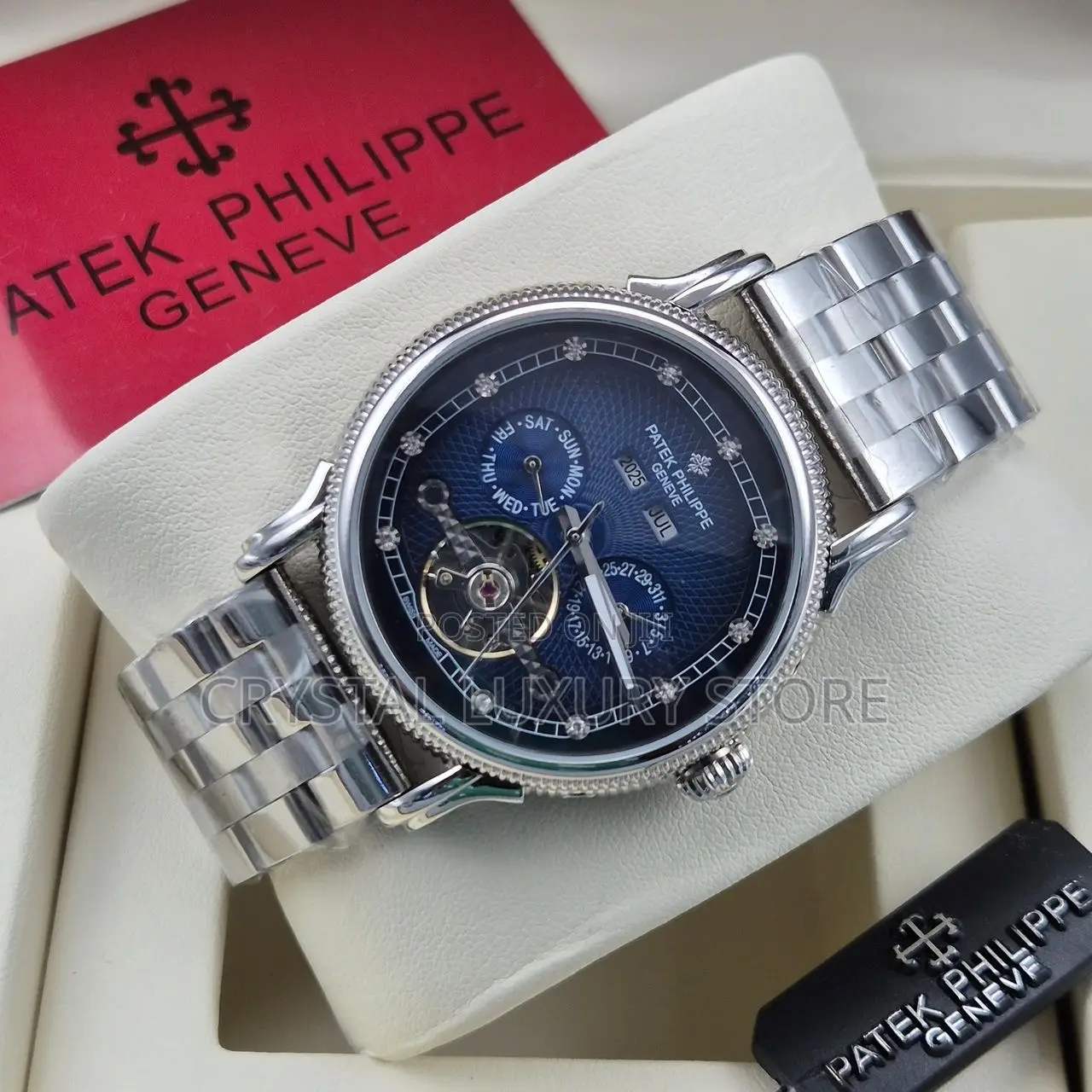 Patek Philippe Quality Luxury Men Chain Strap Wristwatch
