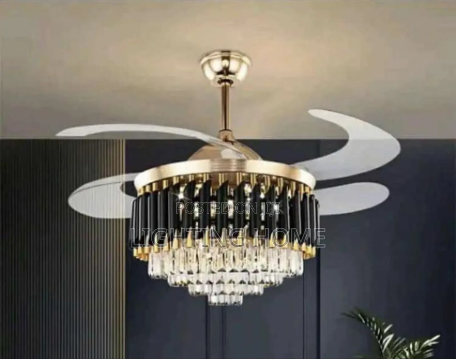 Crystal Chandelier Fan Light