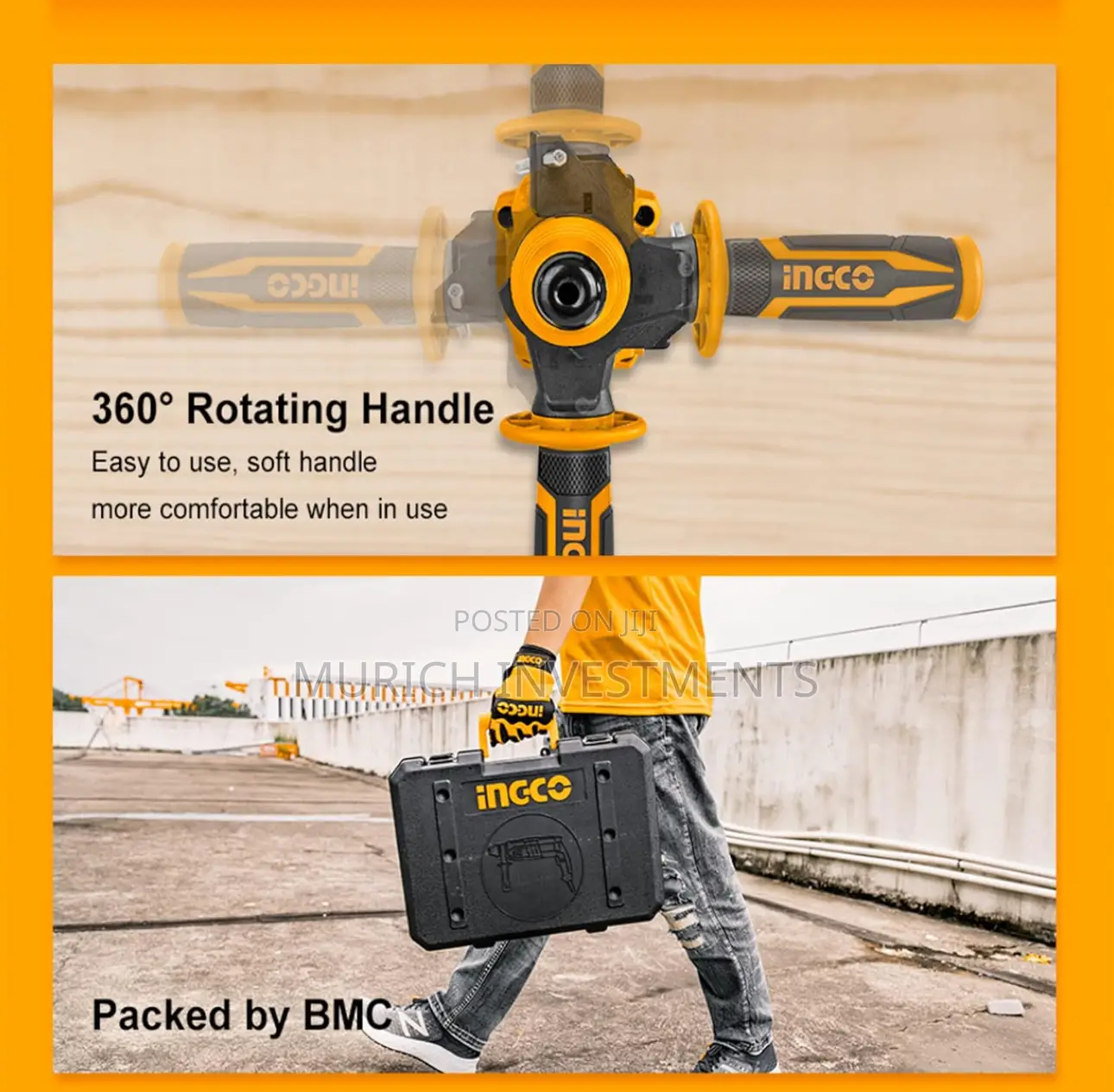 Ingco Rotary Hammer 800W, 4000bpm, 2.5J, SDS Plus Chuck