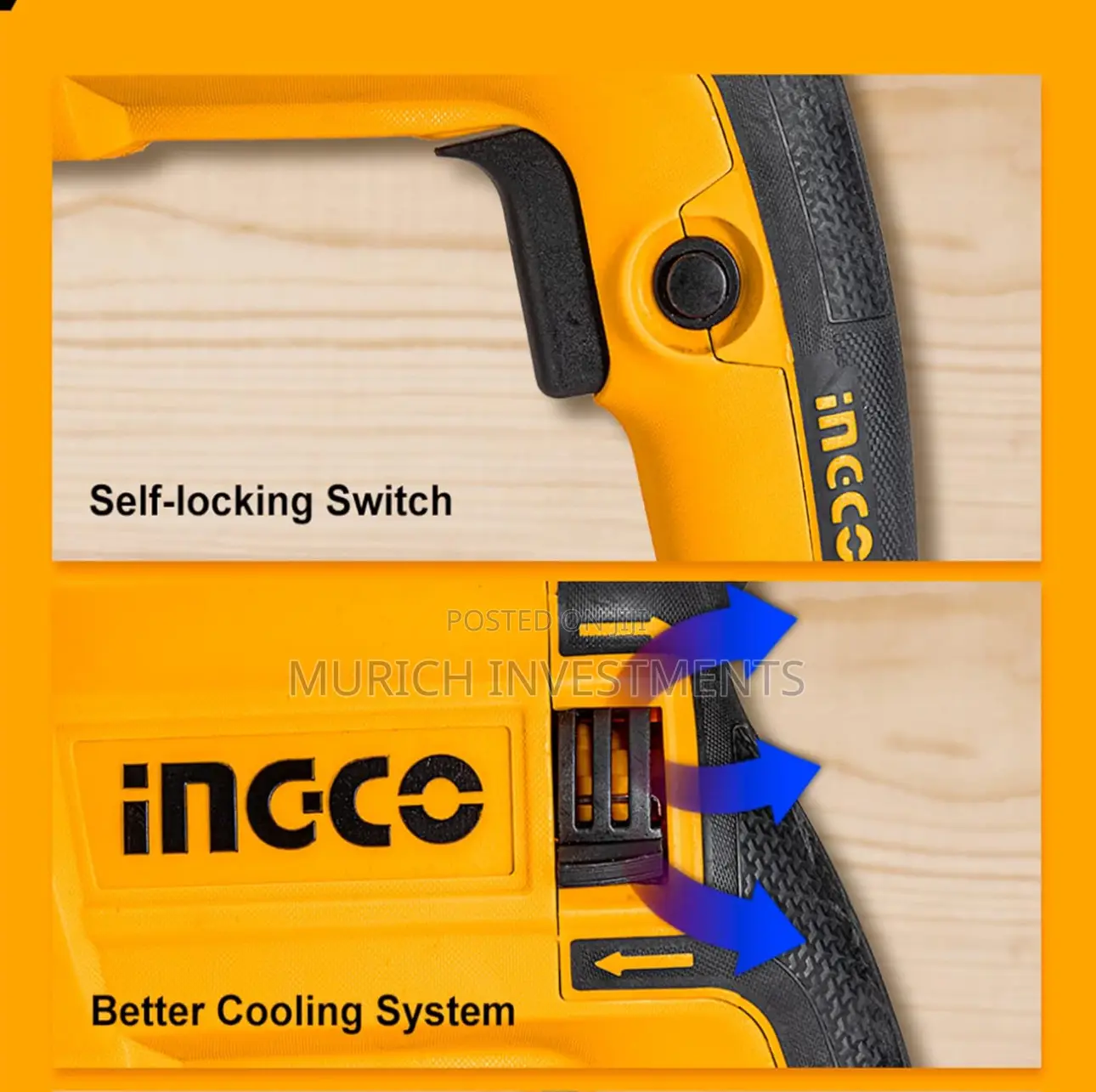 Ingco Rotary Hammer 800W, 4000bpm, 2.5J, SDS Plus Chuck