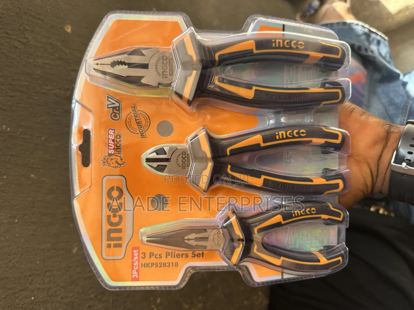 3 Pieces High Leverage Pliers Set Ingco
