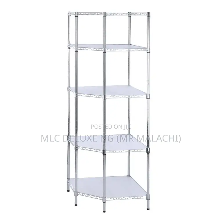 Corner Type Wire Rack(Stainless Steel)Multippse Chrome Shelf