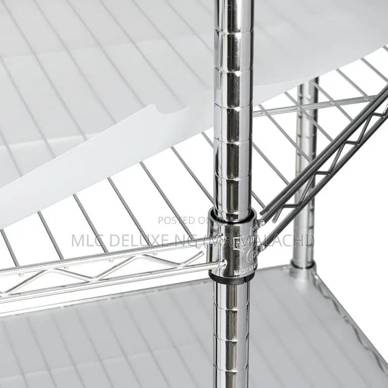 Corner Type Wire Rack(Stainless Steel)Multippse Chrome Shelf