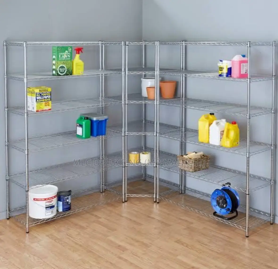 6 Layers Stainless Corner Type Wire Shelf/Corner Chrome Rack