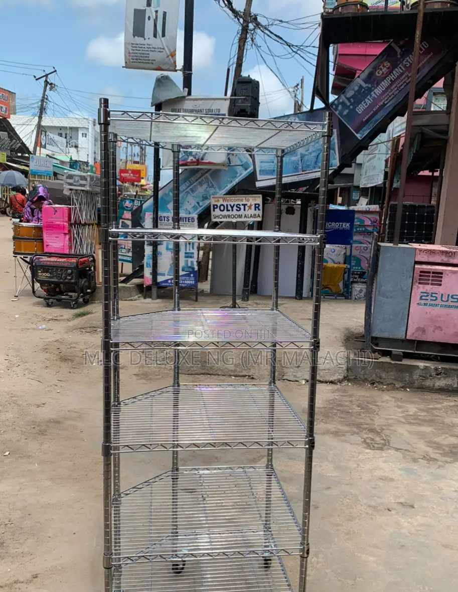 6 Layers Stainless Corner Type Wire Shelf/Corner Chrome Rack