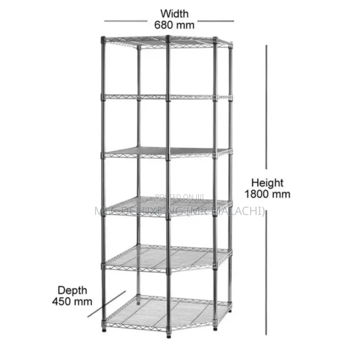 6 Layers Stainless Corner Type Wire Shelf/Corner Chrome Rack