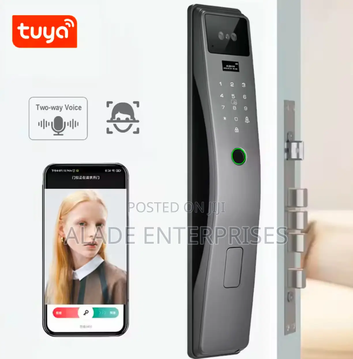 Tuya Face Recognition Smart Door Lock With Palm Unlock
