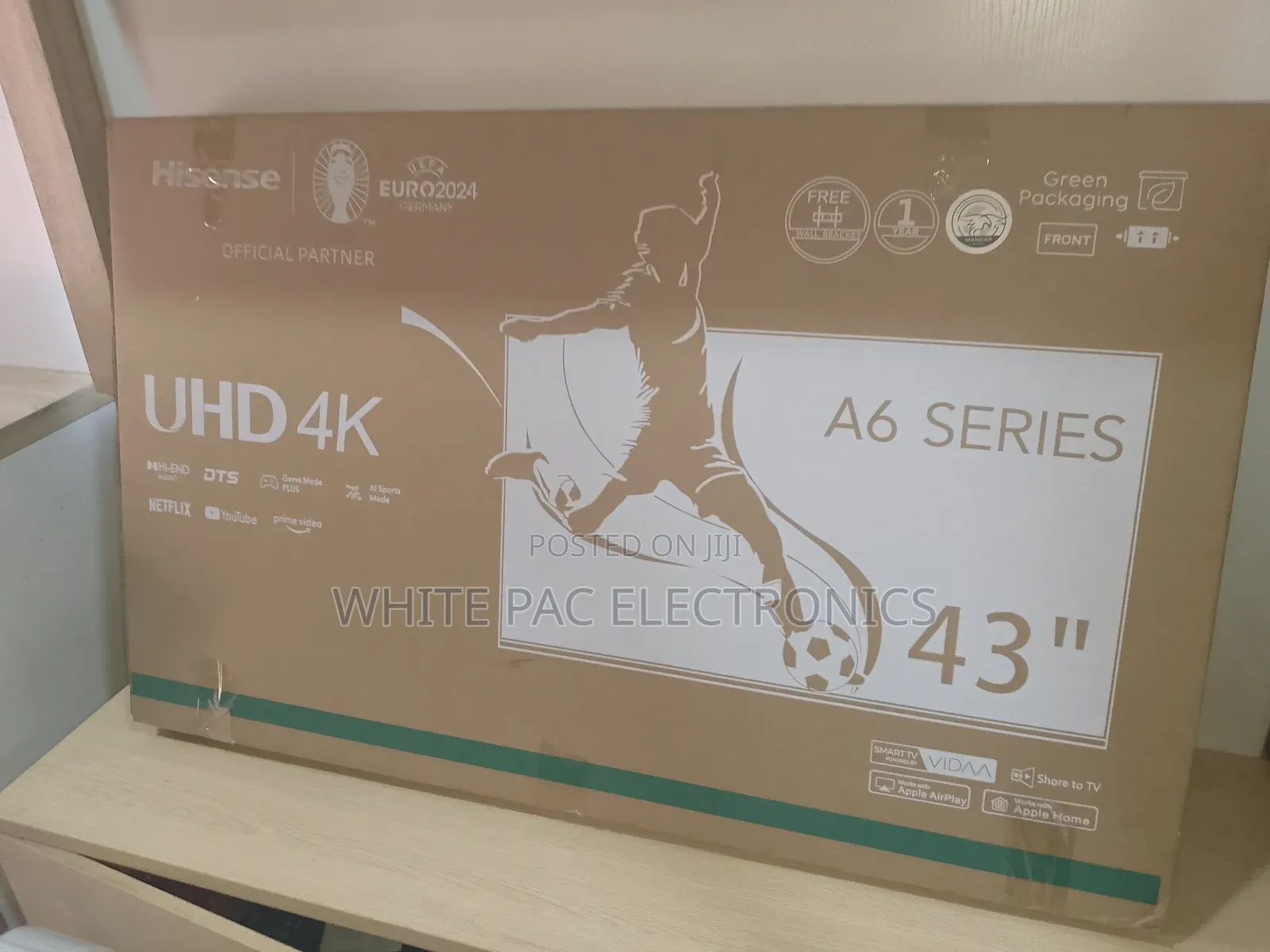 New Hisense 43" Android Smart Flameless Tv > Netflix > Wifi