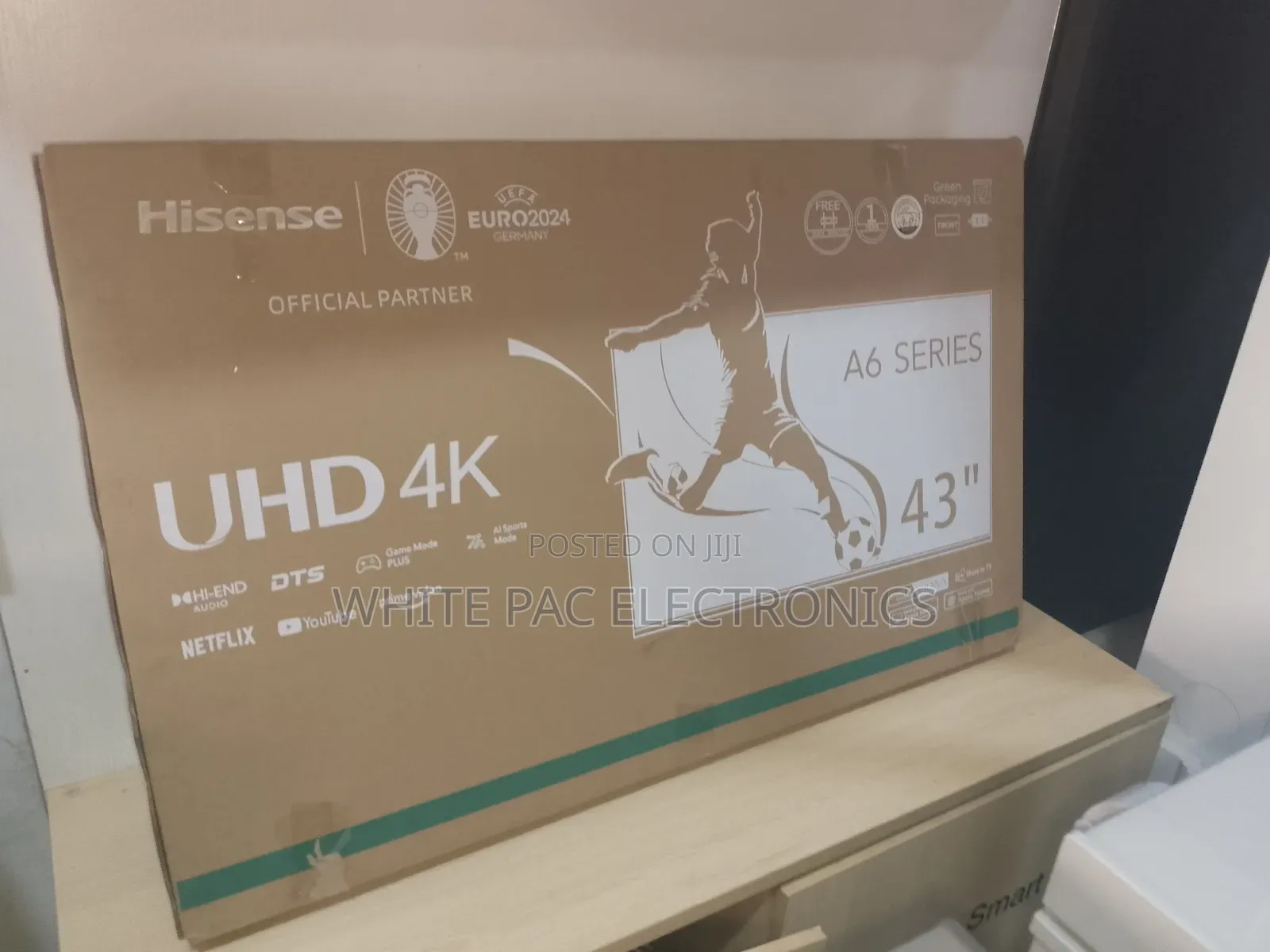 New Hisense 43" Android Smart Flameless Tv > Netflix > Wifi