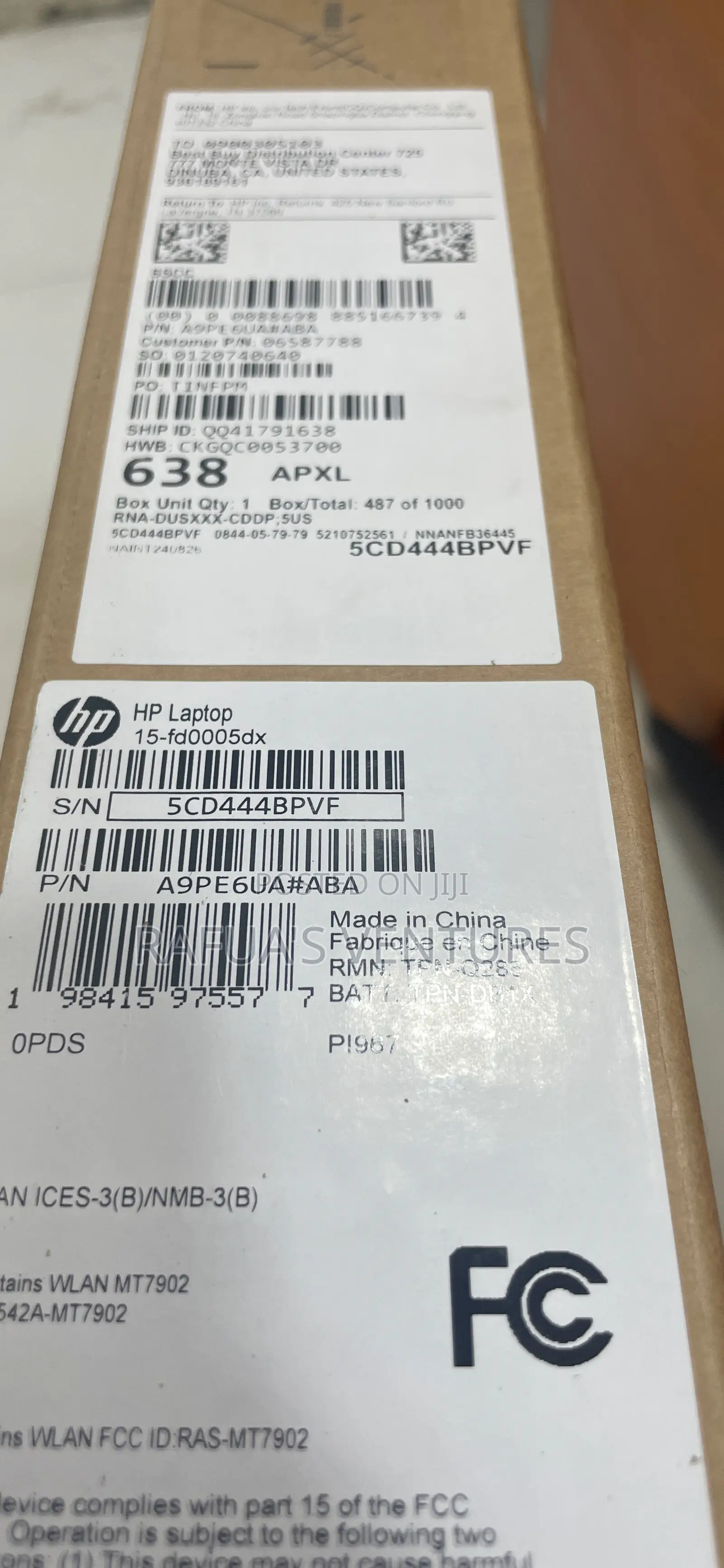 New Laptop HP 15-Da2933nia 8GB Intel Core I5 SSD 512GB
