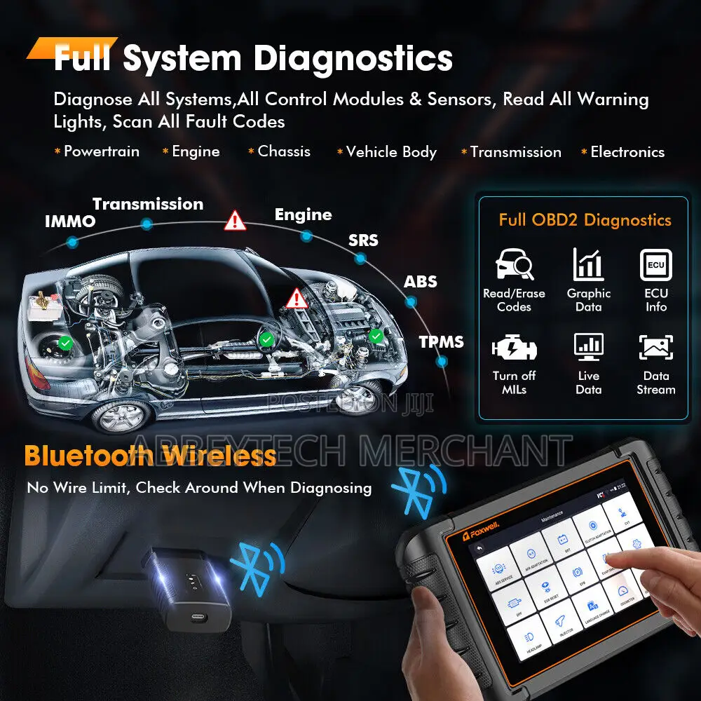 Foxwell Nt809ts Tpms, Immo Cars Scanner Wit Reset Sevices