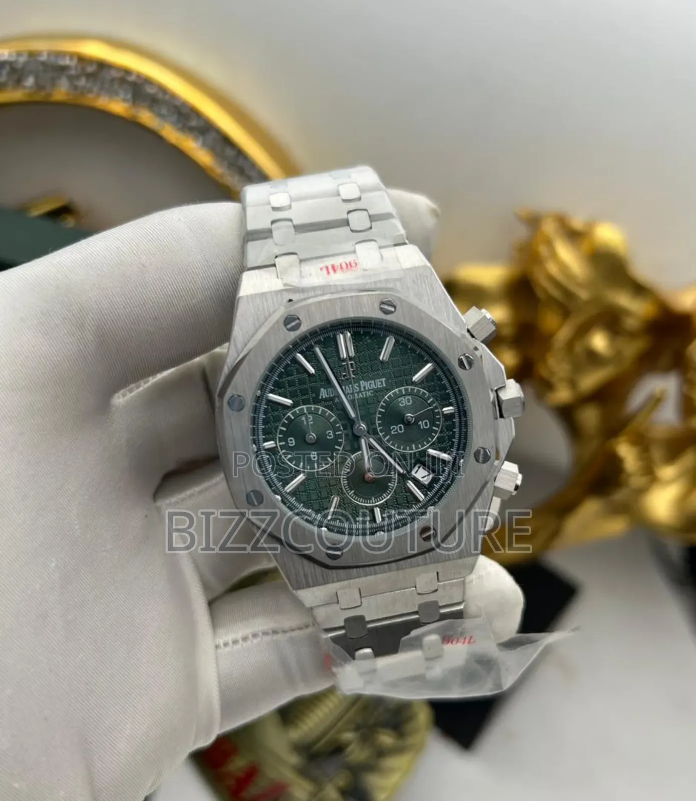 Original Audemars Piguet Silver Stainless Steel Watch.