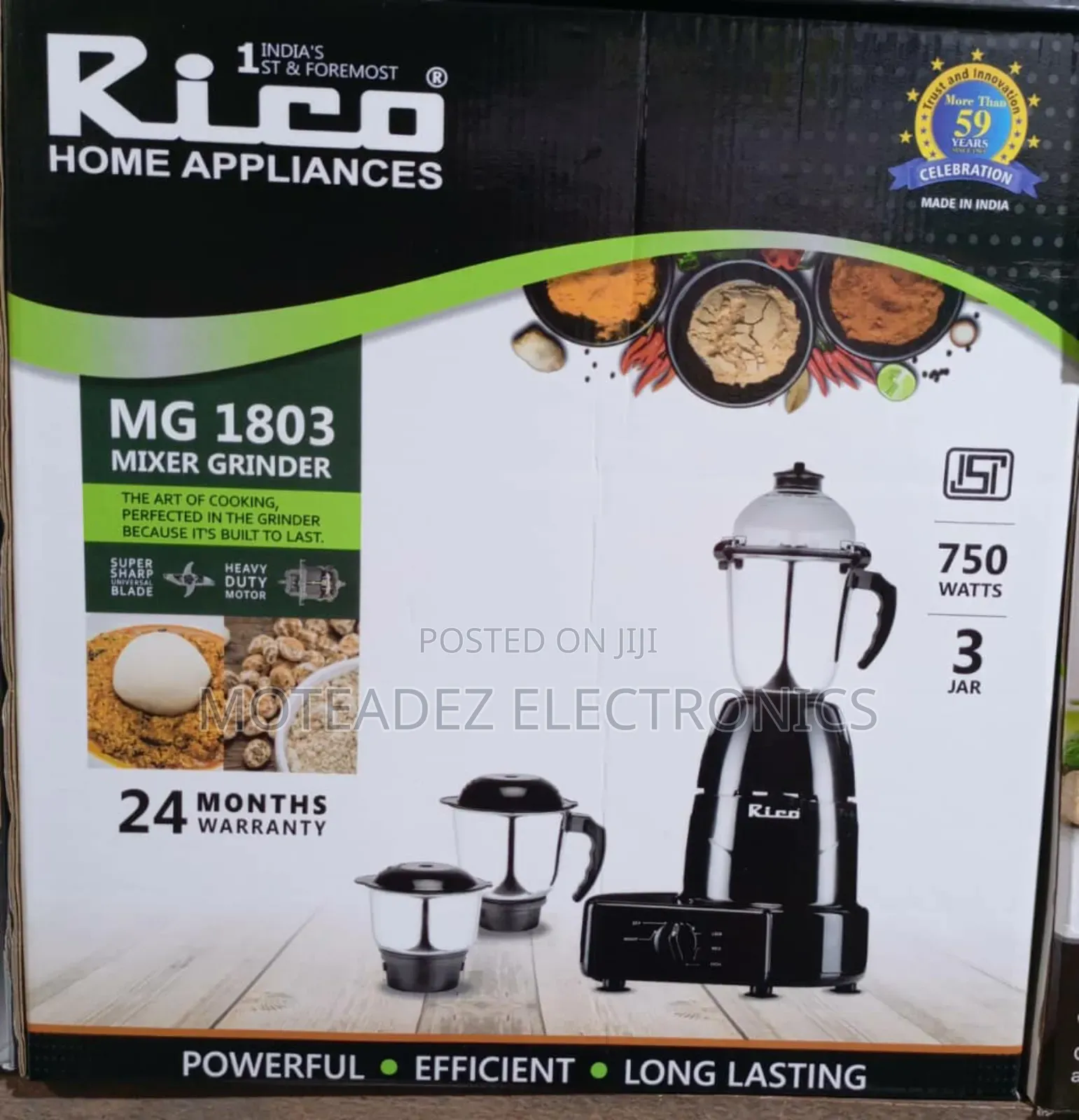 Rico 750w Multifunction Heavy Duty Mixer, Blender Grinder
