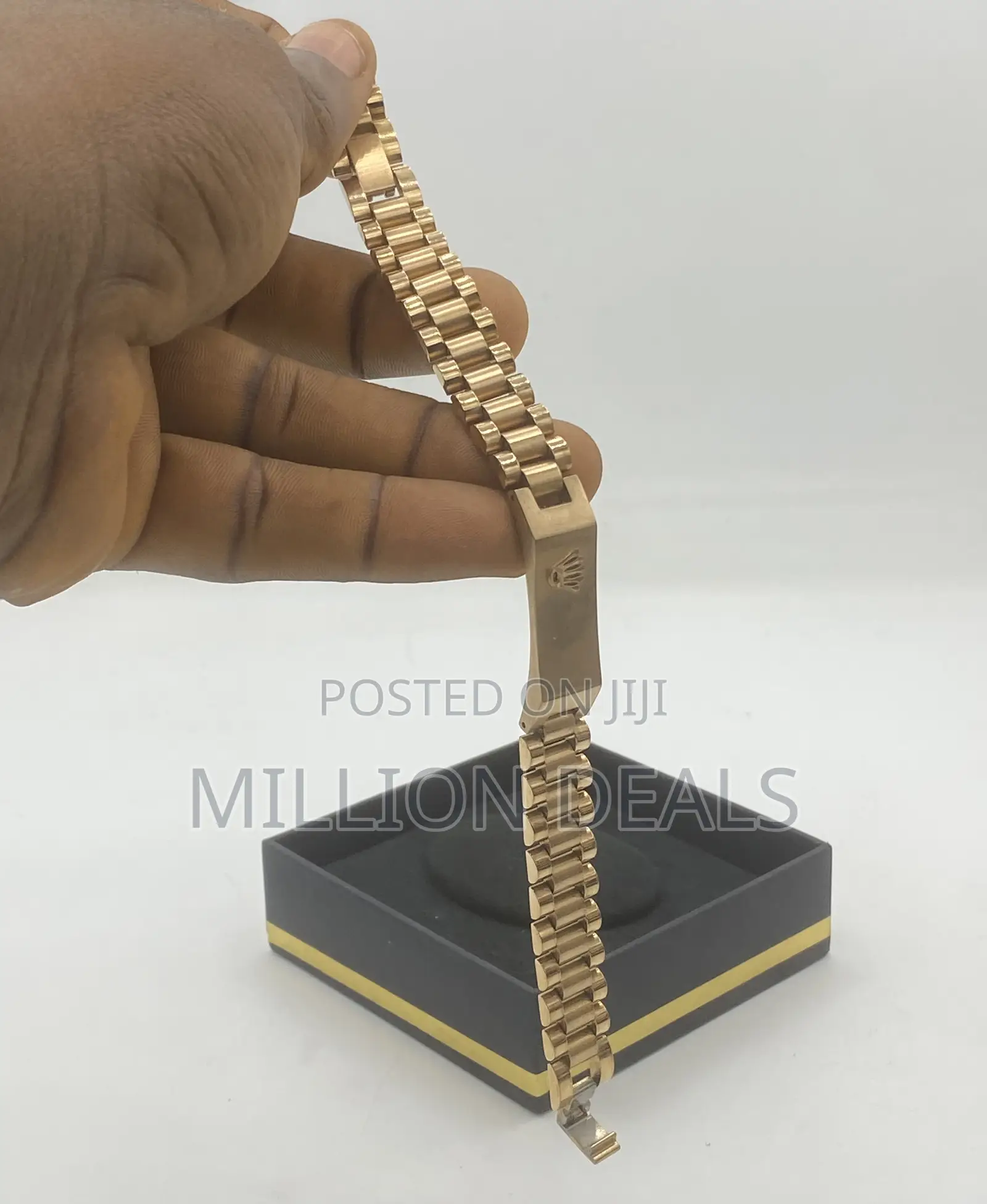 Stylish Cool Men's Rosegold Link Bracelet