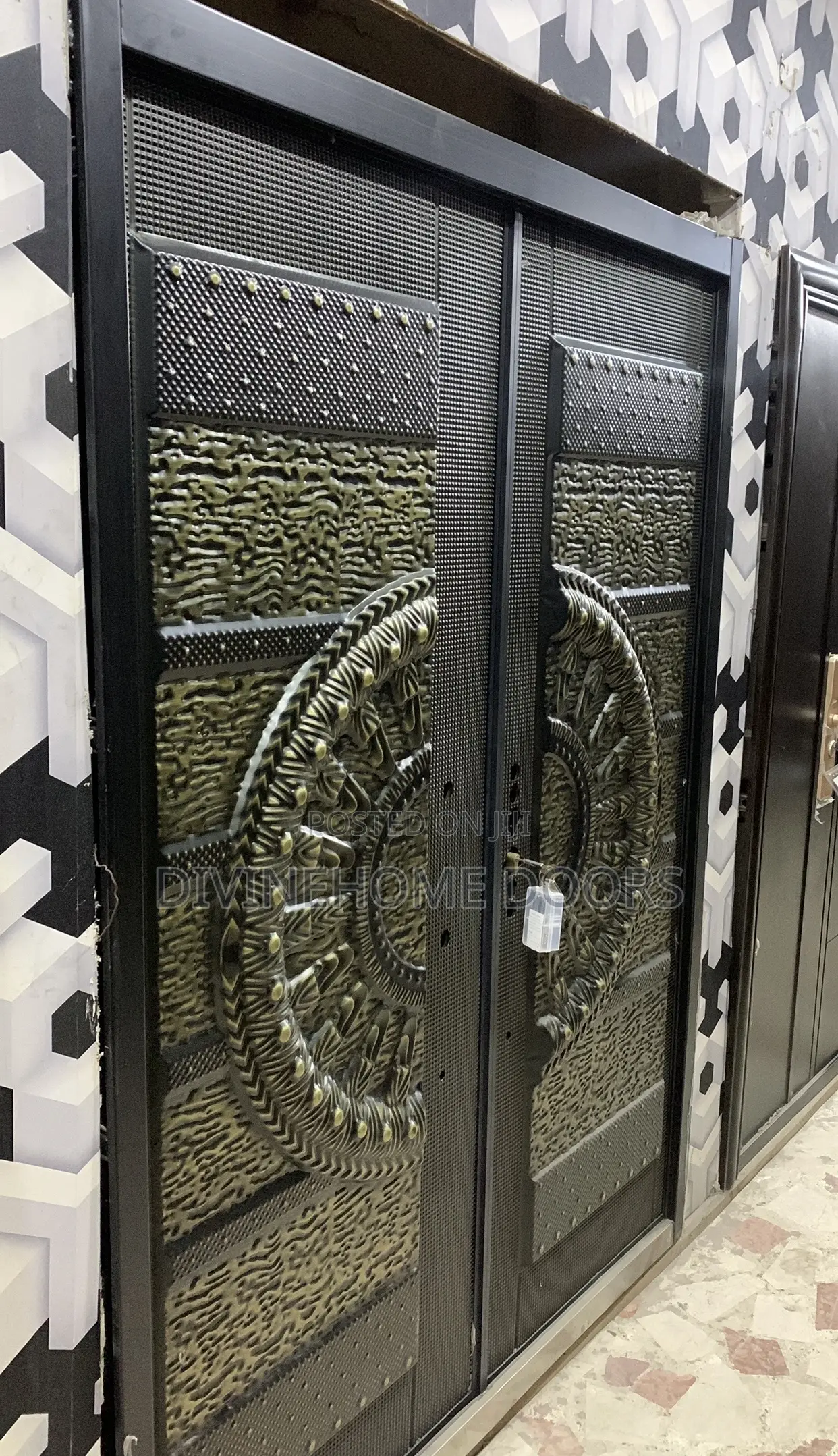 Full Moon Design Copper Cast Door