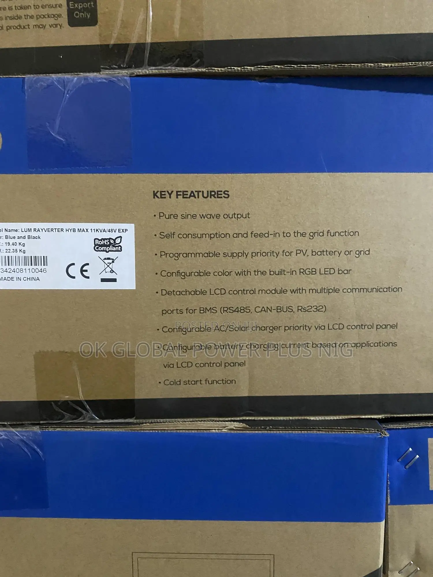 LUMINOUS Rayverter 11kw 48v Hybrid Inverter With MPPT Con