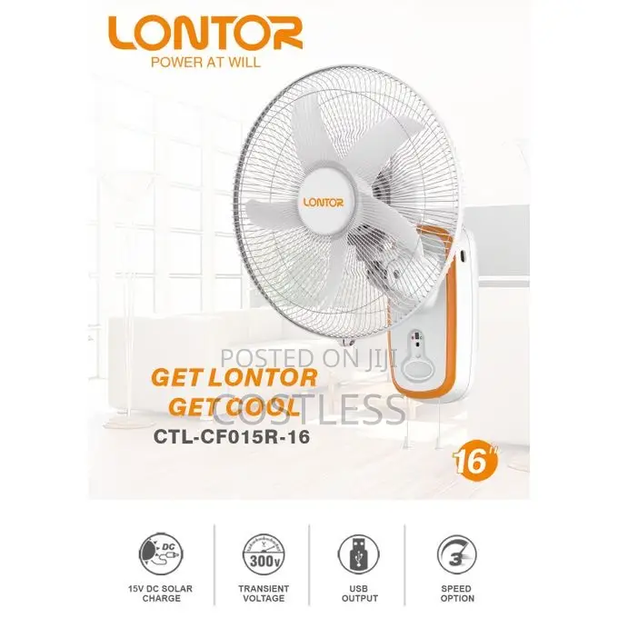 Lontor Rechargeable Wall Mounted Fan