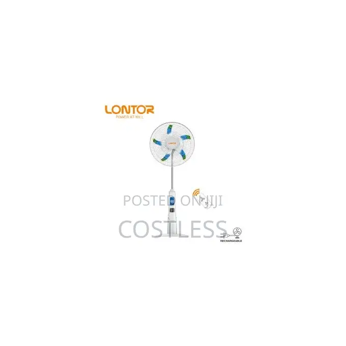18 Rechargeable Fan With Remote and Solar Panel