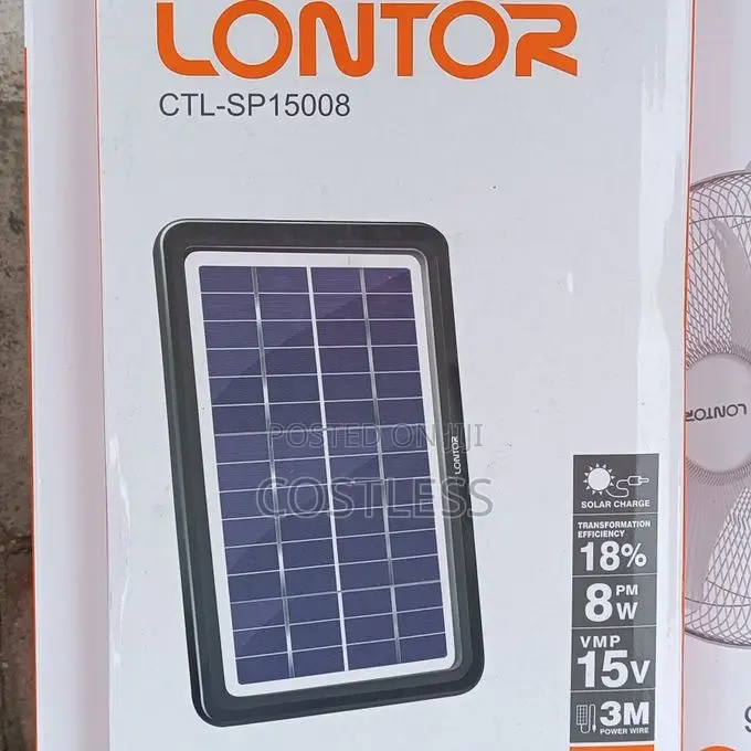 18 Rechargeable Fan With Remote and Solar Panel