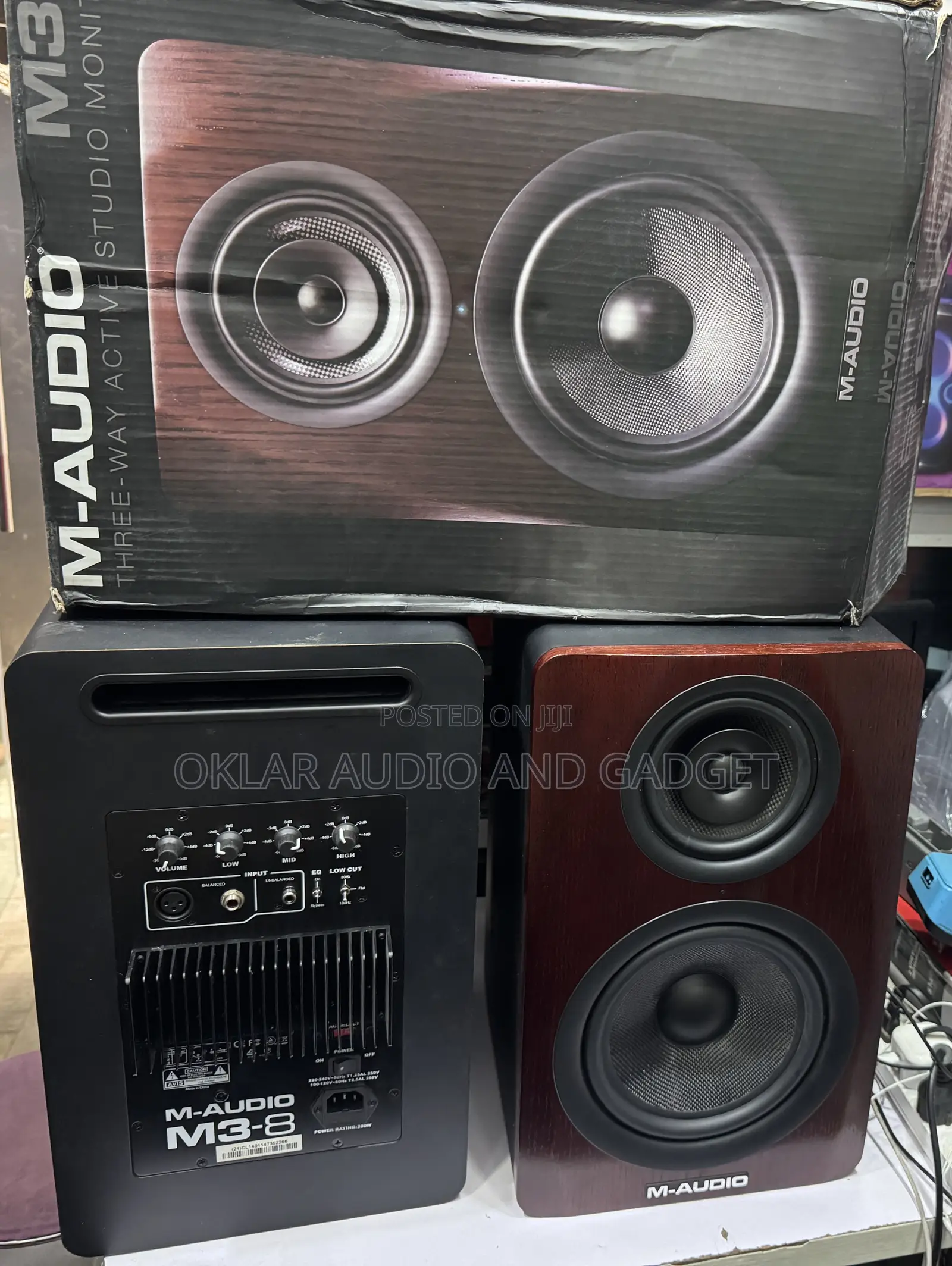 M-Audio M3-8 Three-Way Active Studio Monitor (Open Box)