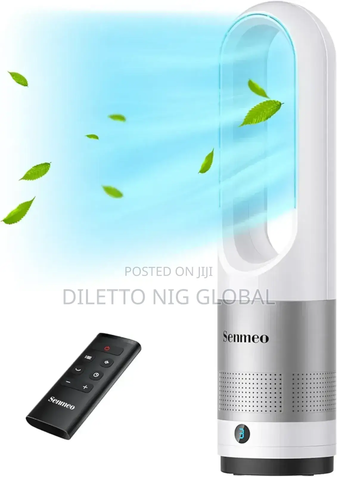 Senmeo Bladeless Fan, Tower Fan With Remote Control