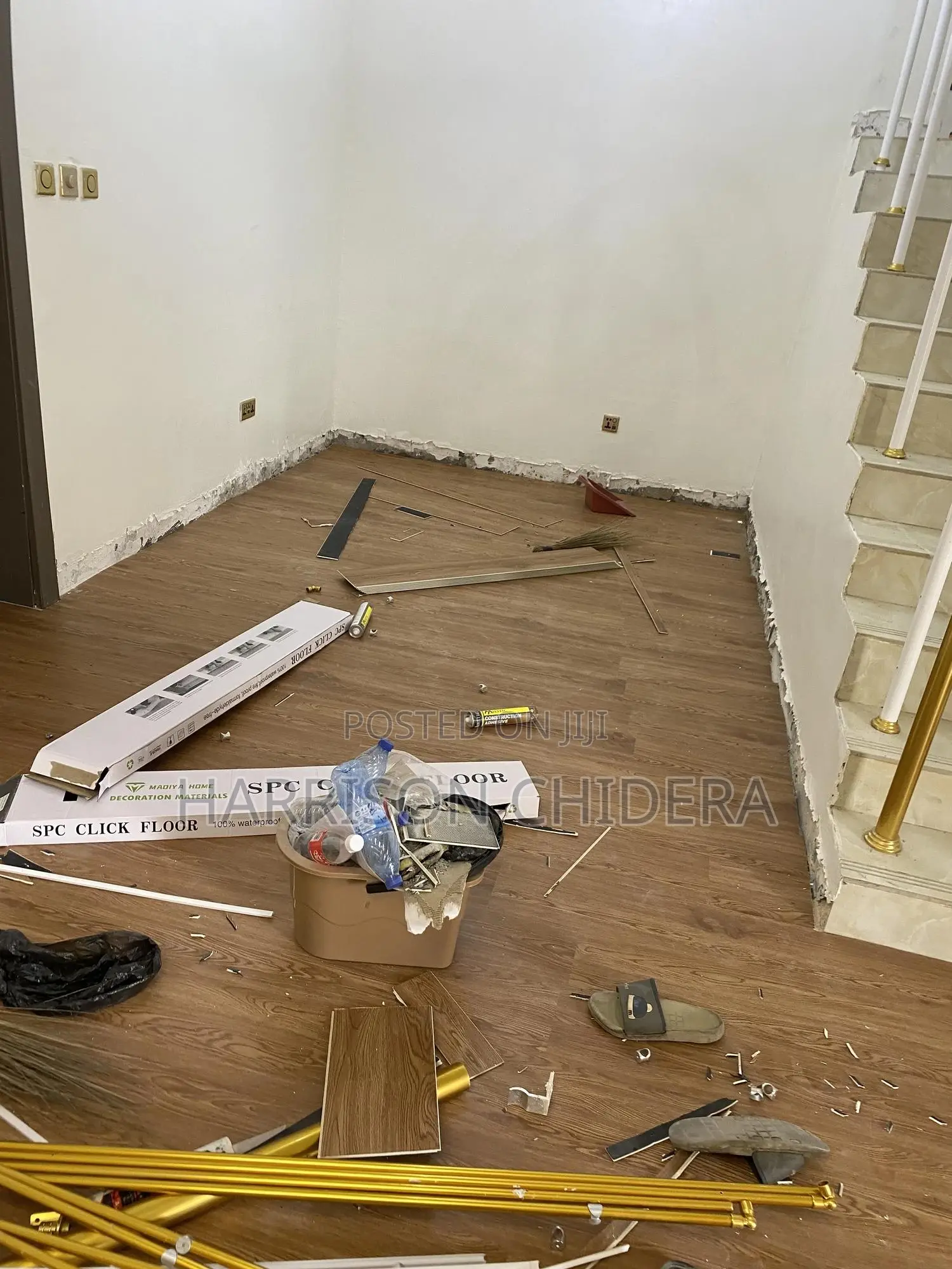 Light Brown Turkish SPC Floor Installation