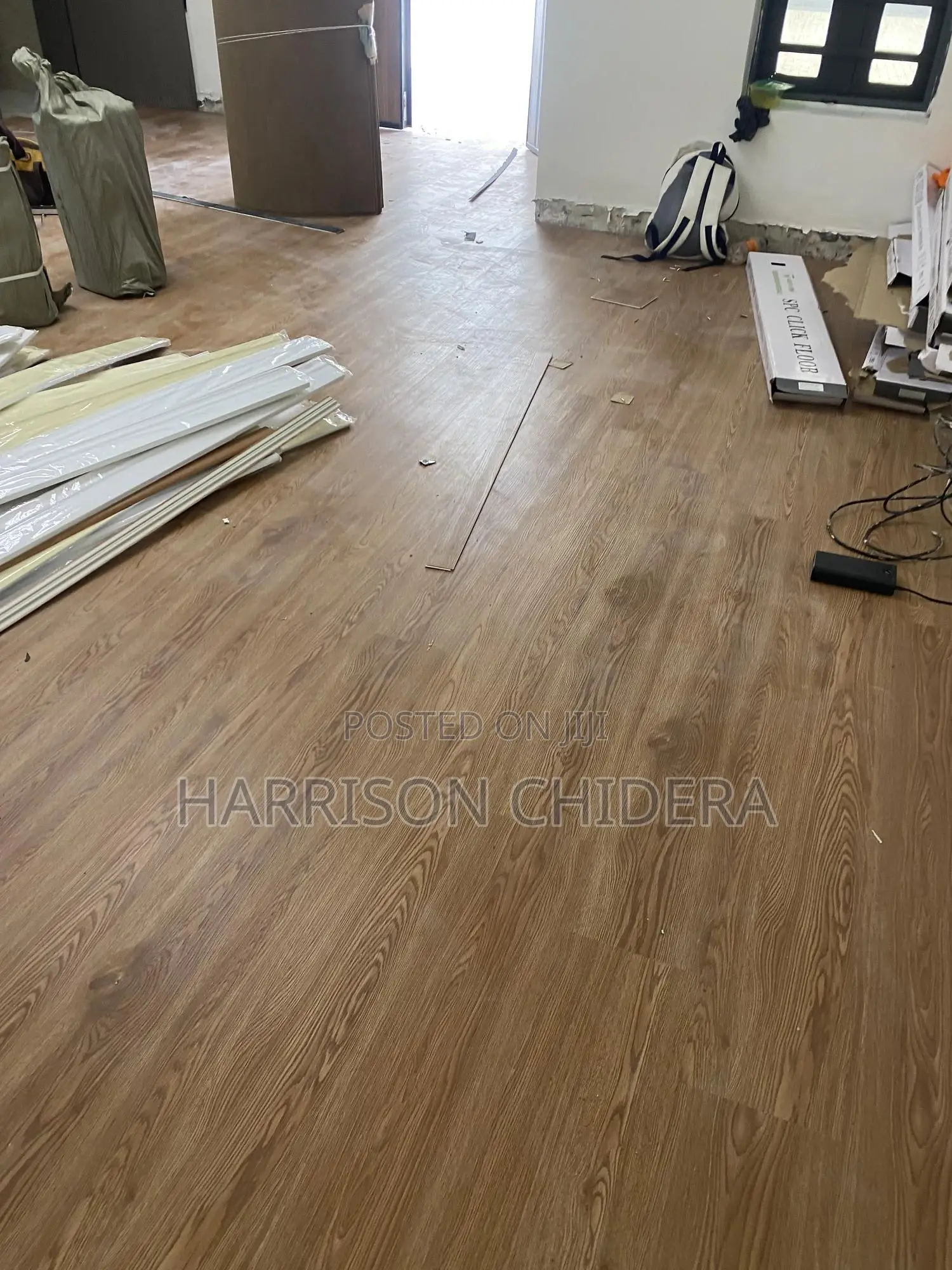 Light Brown Turkish SPC Floor Installation
