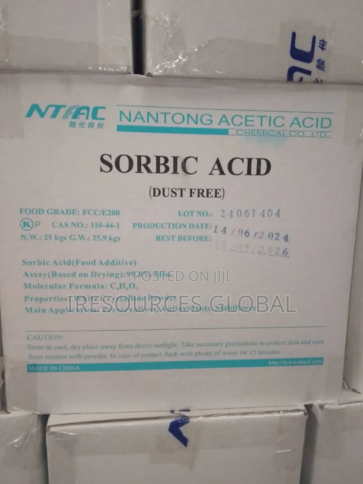 Sorbic Acid 25kg Carton